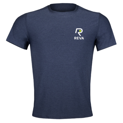 Polera Hombre Manga Corta, Dryfit REVA Azul Jaspeado
