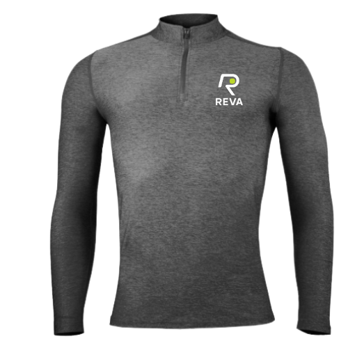 Polera Hombre Manga Larga, Dryfit REVA Gris Jaspeado