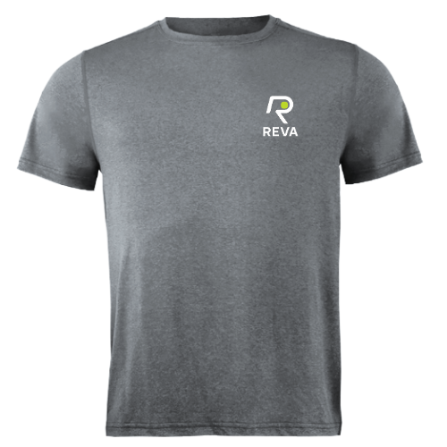 Polera Hombre Manga Corta, Dryfit REVA Gris Jaspeado